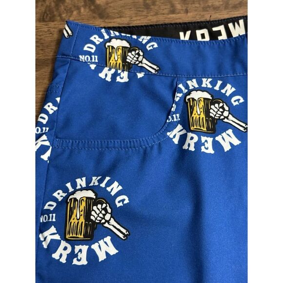 Kr3w Drinking Krew Krewzers Board Shorts Mens 30 Skate Swim Trunks Beer - Picture 2 of 7